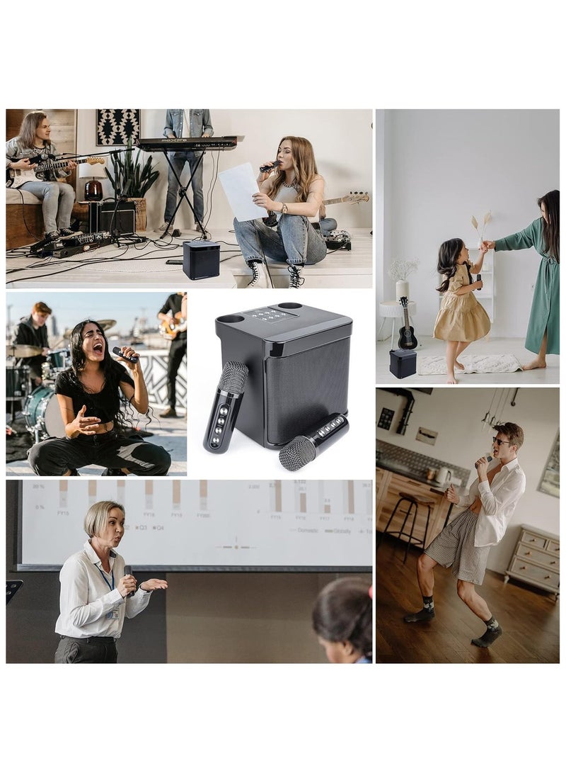 GuRiver Karaoke machine with 2 wireless microphone speaker system singing machine - Image 5
